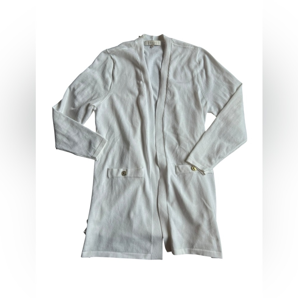 Verve Ami Classic White Women's Longline Cardigan‎ Size XL